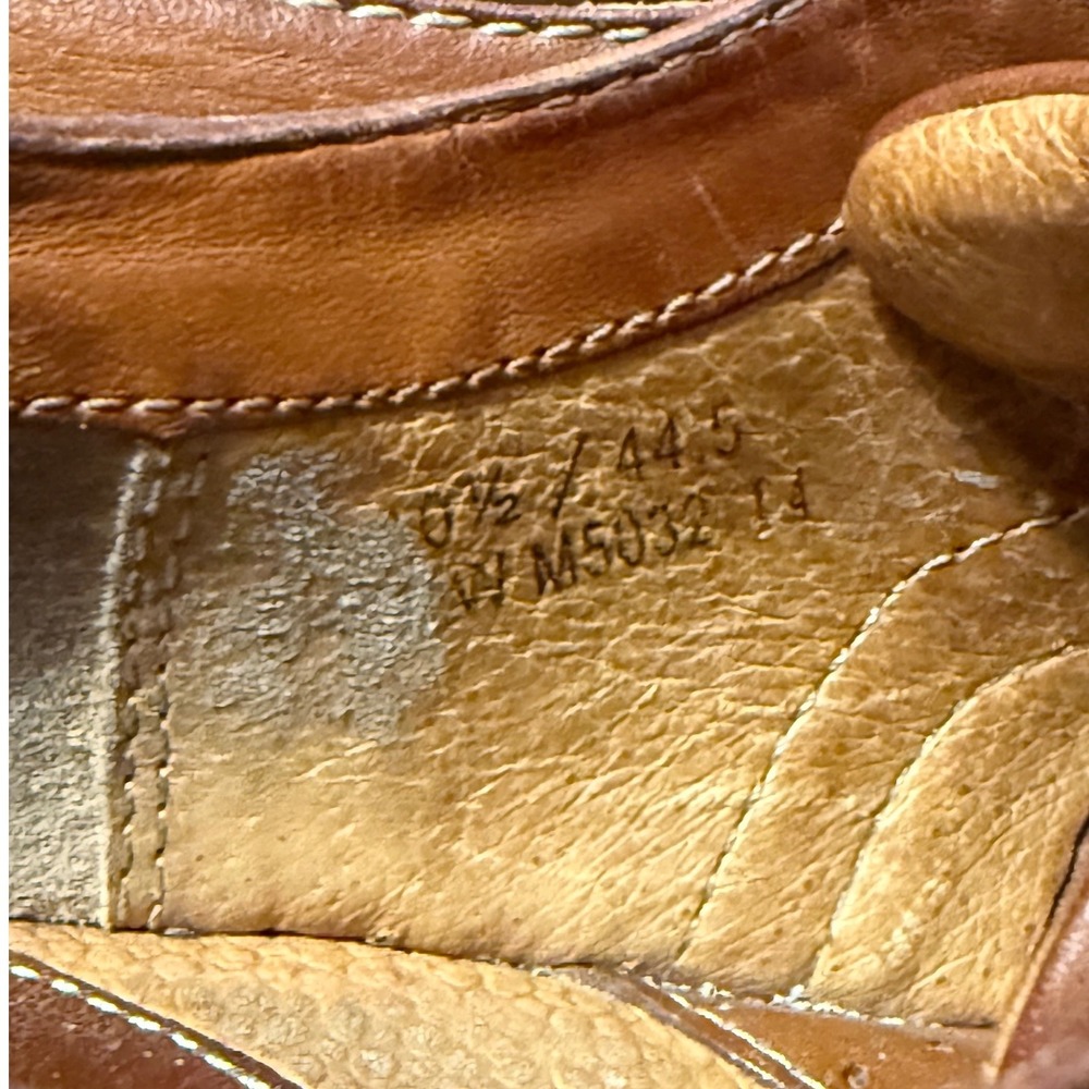 Born Mens Tan Leather Wingtip Oxford Brogue Dress Shoes M5032 Size 10.5 EU 44.5